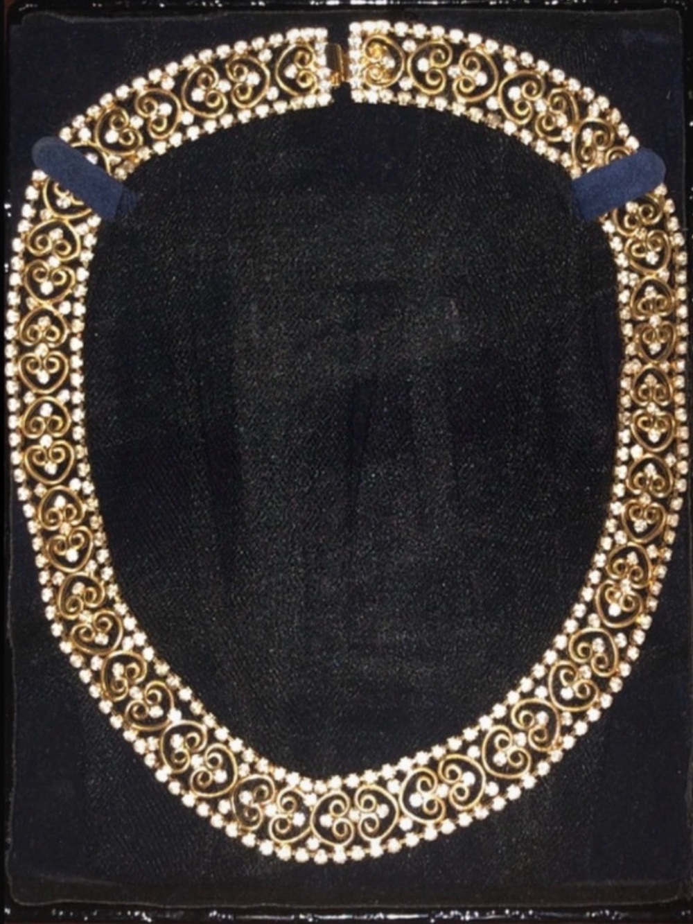 Vintage Rhinestone and Gold-tone Necklace